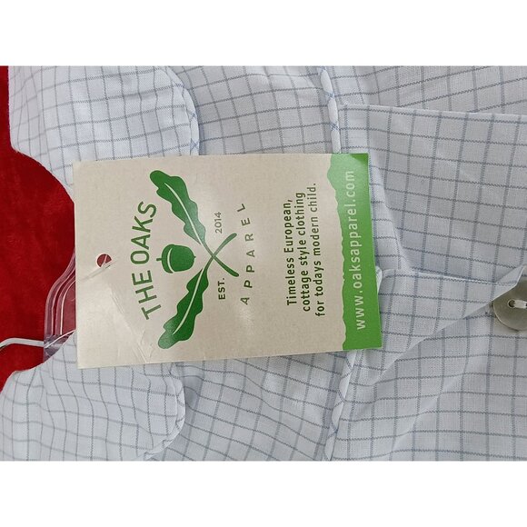 The Oaks Apparel Baby‎ Dress With Bottoms 9M Checkered Cotton Blend - Picture 5 of 9